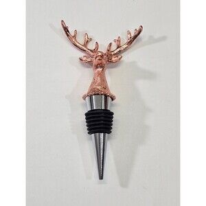 LOT OF 10 Rose Gold Deer Wine Bourbon Decanter Stoppers‎ Hunting Party Favor